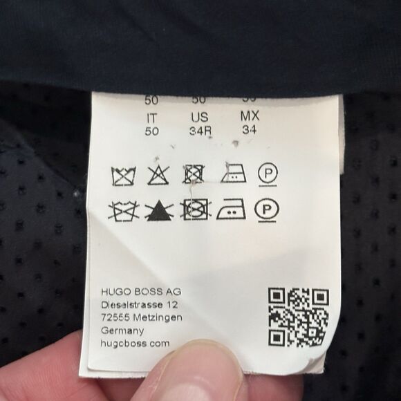 Hugo Boss Mens Wool Flat Front Dress Pants Blue Pattern 34x30 (Fits Like 32) - Picture 6 of 10